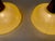 Vintage Art Deco Brass and Striped Yellow Glass Pendant Lamps from Lyfa, 1940s, Set of 2 For Sale - Image 6 of 13