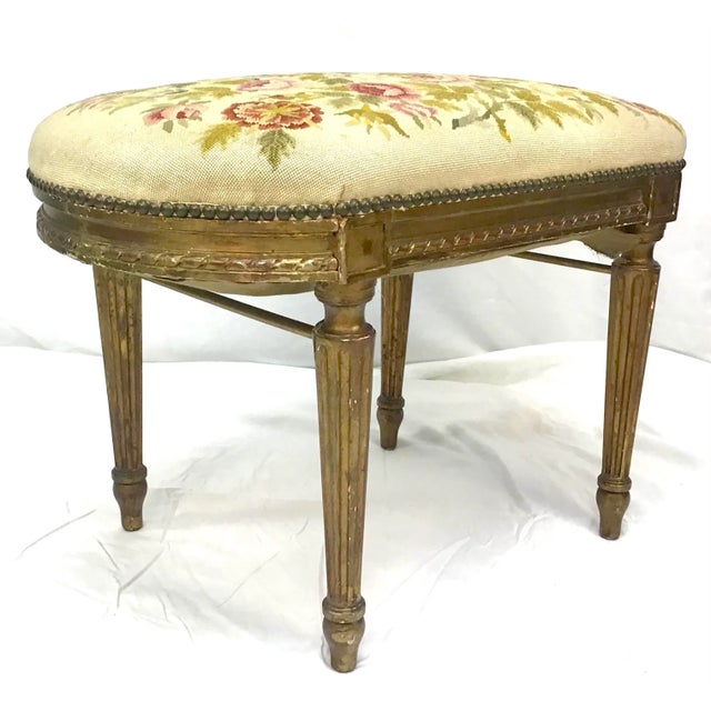 Wood Louis XVI Style Giltwood Tabouret For Sale - Image 7 of 7