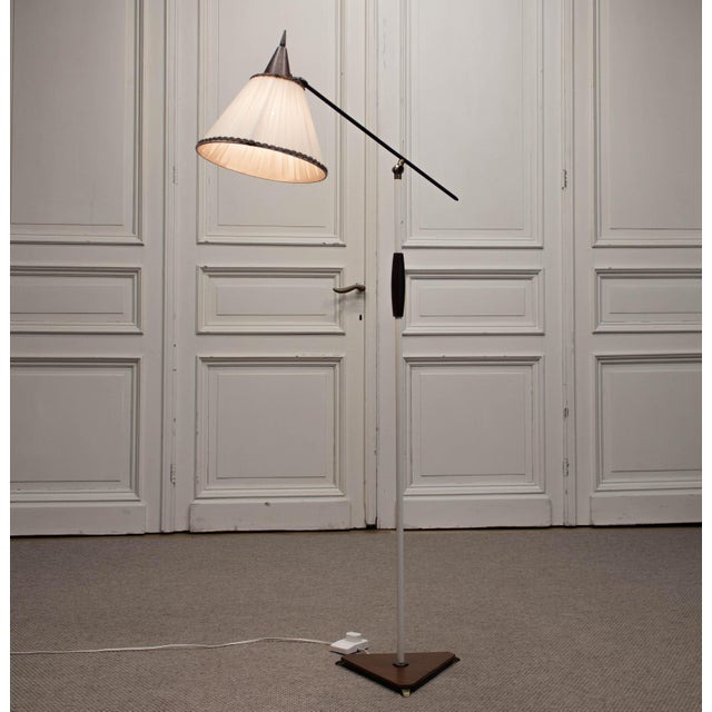 Italian Floor Lamp in Brass and Teak from van Doorn Culemborg, 1950s For Sale - Image 11 of 11