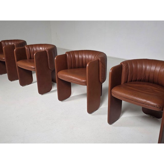 Dinette Chairs by Luigi Massoni for Poltrona Frau, Italy, 1972, Set of 4 For Sale - Image 3 of 9