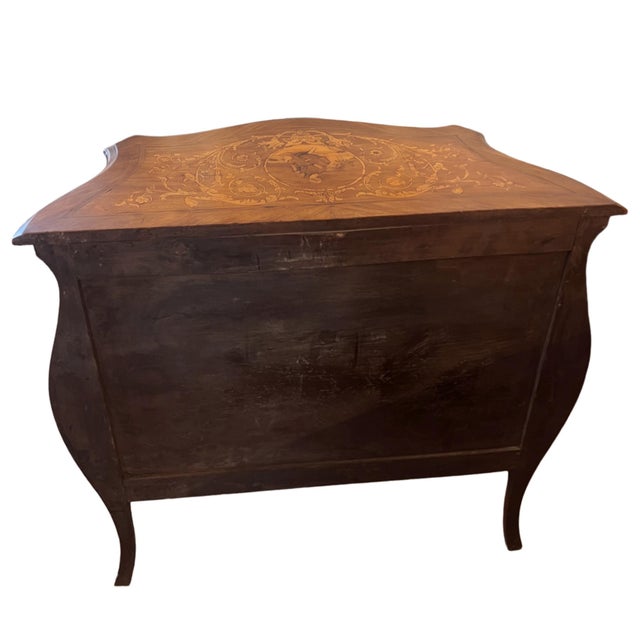 Antique Dutch Bombe Commode in Wood, 1800s For Sale - Image 4 of 7