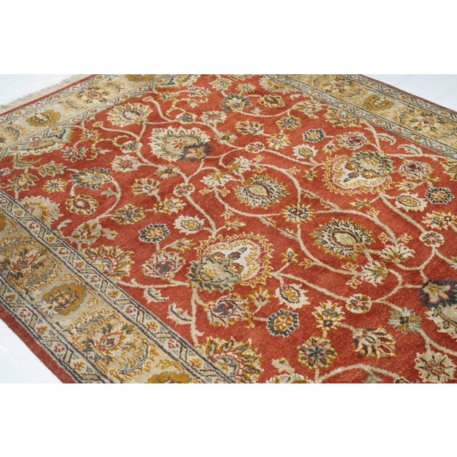 Textile Indian Rug 6'1'' X 9'11'' For Sale - Image 7 of 10