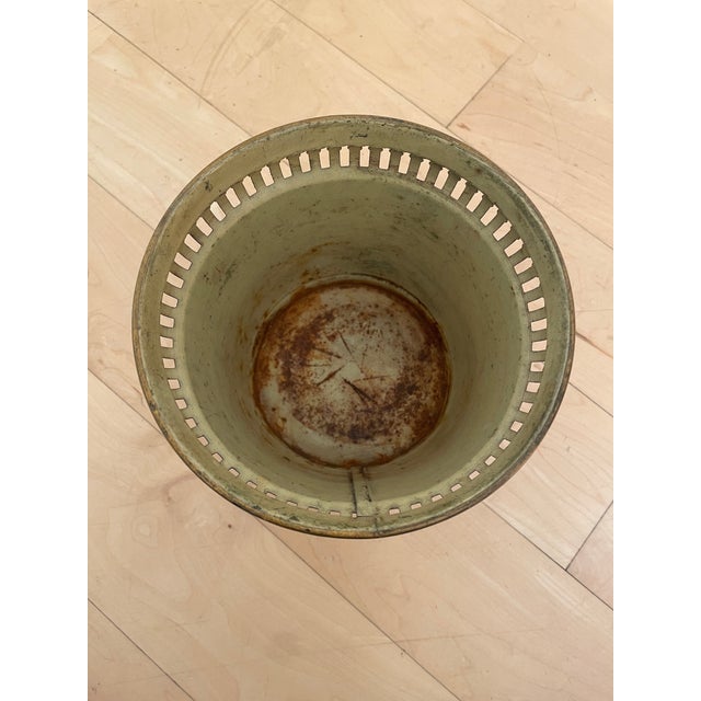 Vintage French Neoclassical-Style Black and Gold Tole Cachepot For Sale - Image 9 of 10