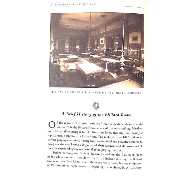 "Billiards at the Union Club 1836-2007" 2007 Bray, Michael D. For Sale - Image 14 of 18