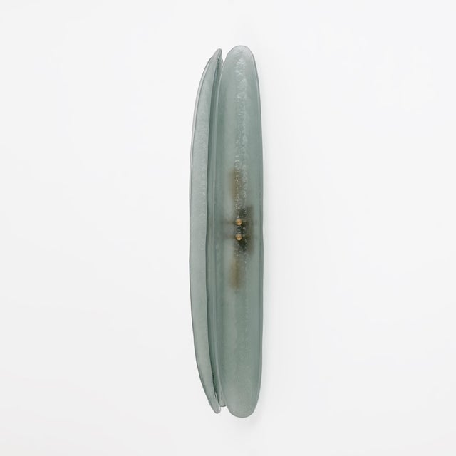 Mid-Century Modern Aqua Green Murano Glass Sconces, 2000, Set of 2 For Sale - Image 6 of 10