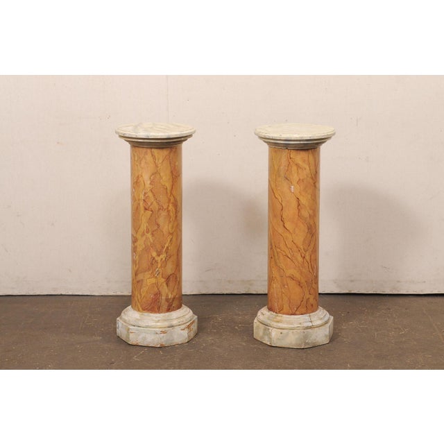 Italian Pair 3 Ft Tall Column Pedestals For Sale In Atlanta - Image 6 of 11