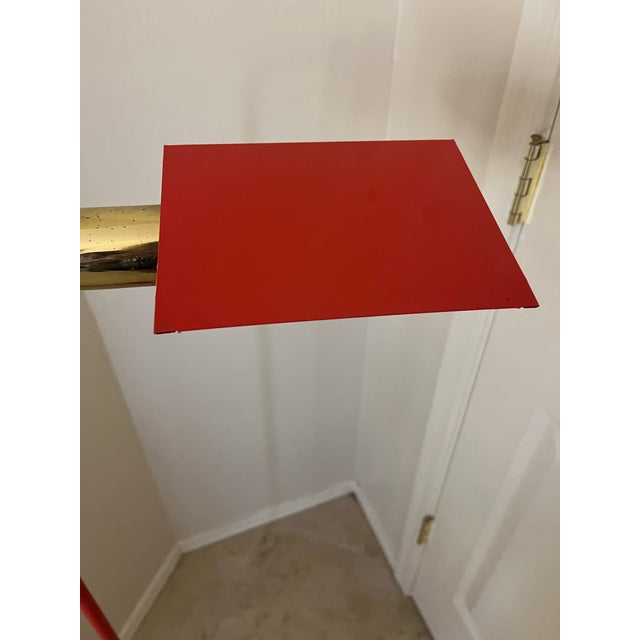 Metal 1970s Red Lamp Attributed to Stilnovo for Stilux For Sale - Image 7 of 12