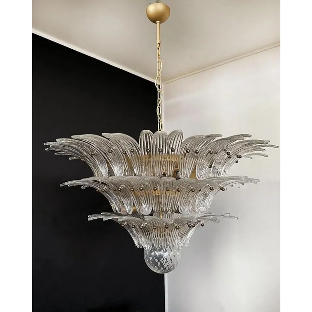 Glass Italian Murano Glass Chandelier For Sale - Image 7 of 11
