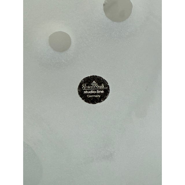 Glass Rosenthal Germany Studio Line Frosted Glass Yarn Bowl For Sale - Image 7 of 8