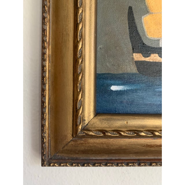 Contemporary Impressionist Style Seascape Painting on Canvas, Framed For Sale - Image 6 of 6