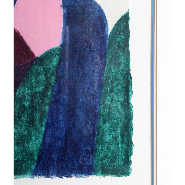 Original 1978 Carol Summers “Phewa Tal” Signed Color Woodcut 13/150, Framed For Sale - Image 4 of 10