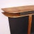 Mid-Century Cherry Wood and Brown Leather Console Table For Sale - Image 4 of 5