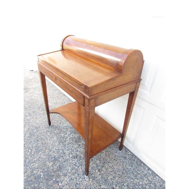 English Antique English Cylinder Secretary Desk by Hobbs of London For Sale - Image 3 of 18