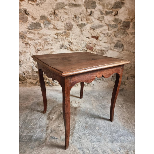 18th Century Provincial Louis XV Oak Side Table For Sale - Image 9 of 14
