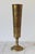 Vintage hand-etched solid brass trumpet vase with a pedestal base, crafted in India during the mid-to-late 20th century....