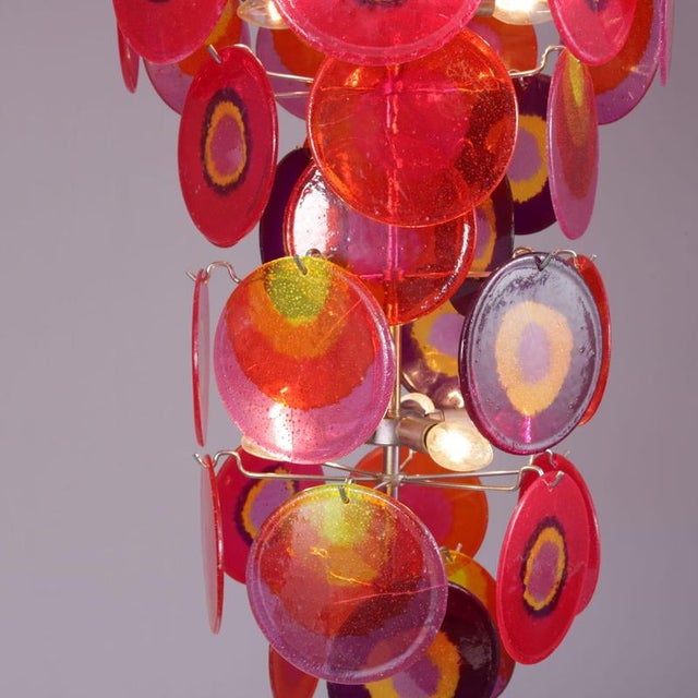 Metal Disk Candelier from Aro Leuchten, Germany, 1970s For Sale - Image 7 of 9