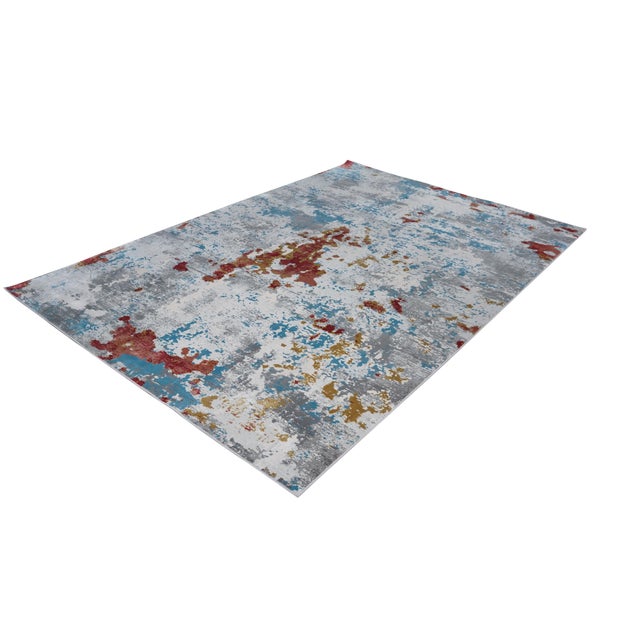 Abstract Power Loomed Abstract Modern Millenia MLL-20 Area Rug 5'3" X 7'7" For Sale - Image 3 of 12