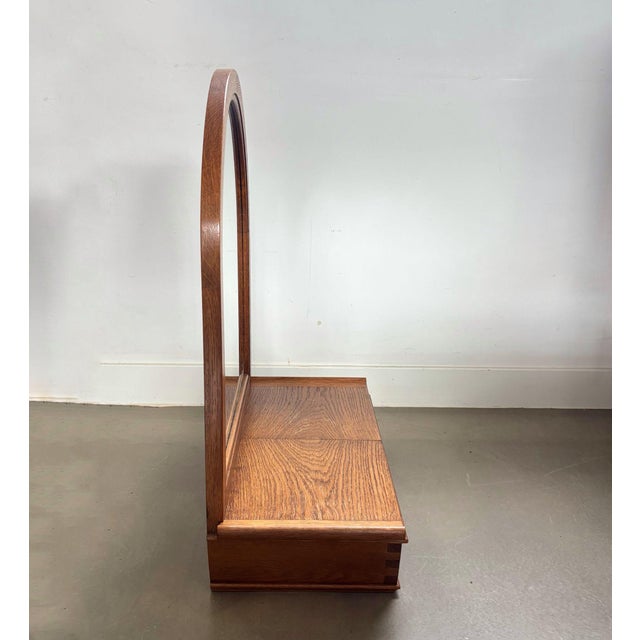 Vintage Dutch Wooden Mirror with Storage Unit, 1986 For Sale - Image 4 of 9