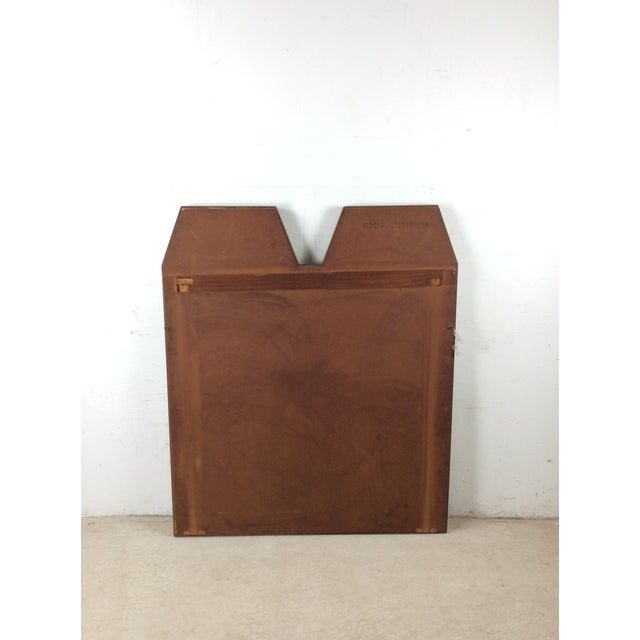Unique Mid Century Modern Wall Mirror With Two Hexagonal Shaped Mirrors and Walnut Frame For Sale - Image 14 of 18