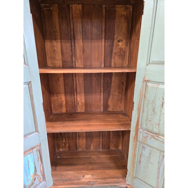 Reclaimed Solid Wood Distressed Cabinet, One of the Kind Cabinet, Old For Sale In Boston - Image 6 of 10