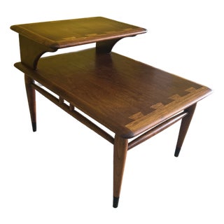 1960s Mid Century Modern Lane Acclaim Two Tier End Table For Sale