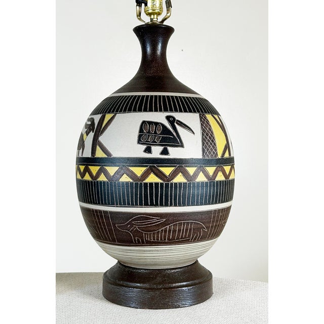 Rustic Large Pair of 1970s South West Table Lamps For Sale - Image 3 of 9