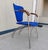 Mid-Century Modern Set of 4 Vintage Arrben Italian Blue Leather Chrome Armchairs For Sale - Image 3 of 6