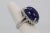 2010s Tanzanite 35.39 Ct Cabochon High Dome Ladies Ring Size 6.5 For Sale - Image 5 of 11