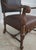 Century Leather & Wood High Back Armchair For Sale In Philadelphia - Image 6 of 18