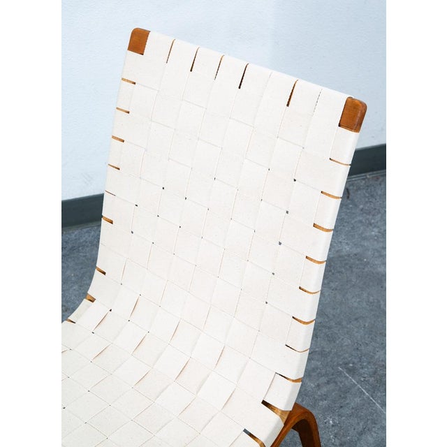 Mid Century Danish Modern Lounge Chair Bruno Mathsson Eva White Vintage Sweden For Sale - Image 10 of 12