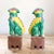 Antique Famille Verte Style Ceramic Foo Dog Pair: Green, Yellow and Brown Glazed Asian Figurines For Sale - Image 9 of 11