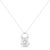 Contemporary .925 Sterling Silver 1/10 Cttw Diamond Lock Pendant 18" Necklace (H-I Color, I1-I2 Clarity) For Sale - Image 3 of 6