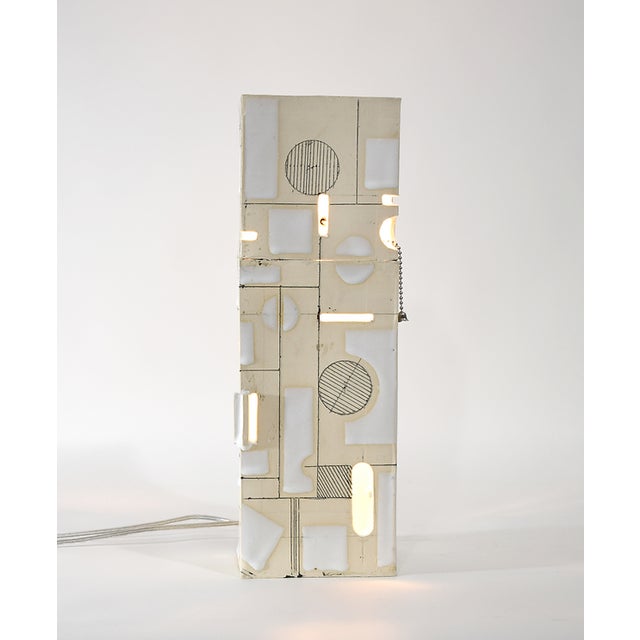 Contemporary Contemporary White Mishima One and Half Height Lamp For Sale - Image 3 of 7