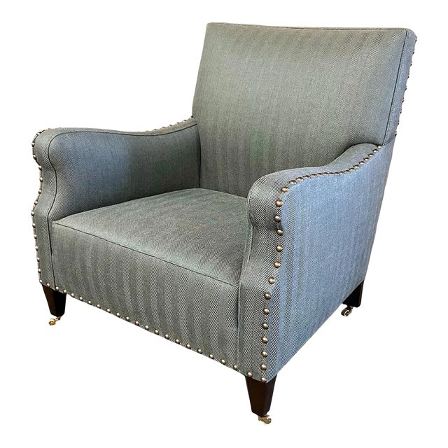 Rose Tarlow Uphosltered O’Hara Lounge Chair With Dark Walnut Legs From the Madeline Stuart Collection For Sale