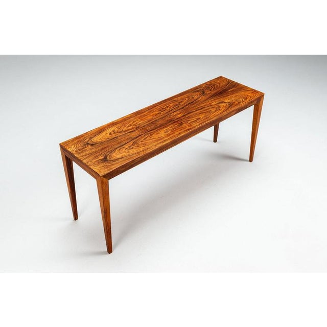 Brown Large Nesting Tables in Santos Rosewood by Severin Hansen for Haslev, Denmark, 1960, Set of 3 For Sale - Image 8 of 13