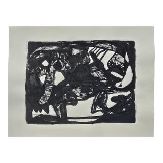 Black and White Abstraction Ink Drawing in the Style of Pablo Picasso For Sale