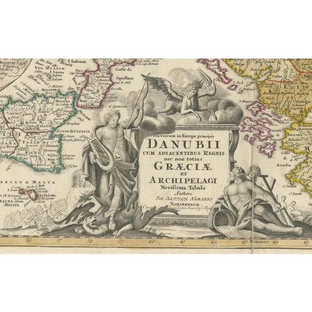 Map of Greece and Ottoman by Homann for Aeg, 1720 For Sale - Image 11 of 12