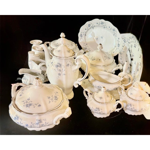 Mid 20th Century Johann Haviland Blue Garland Fine China - 105 pcs For Sale - Image 6 of 12