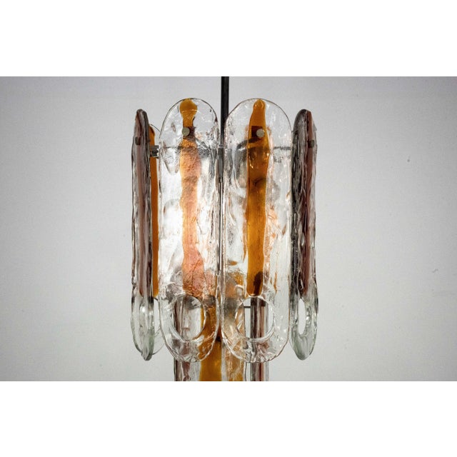 Vintage Italian Murano Glass Occhio Chandelier from Mazzega, Italy, 1970s For Sale - Image 16 of 18