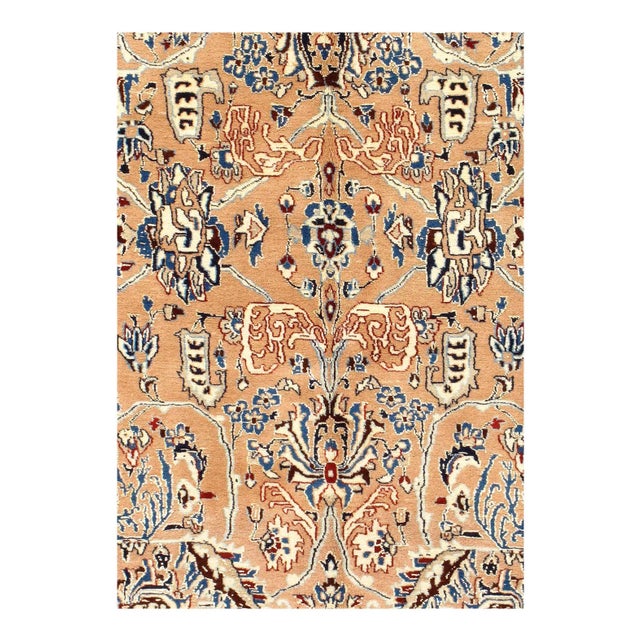 Traditional 1950s Vintage Silk & Wool Persian Rug 7' X 11'4'' For Sale - Image 3 of 12