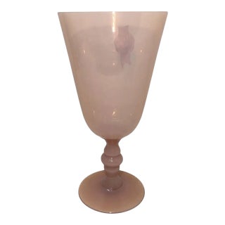 A 1930 Pink Murano Glass Goblet by Vnc For Sale