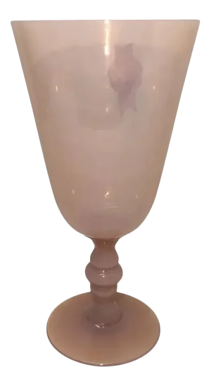 A 1930 Pink Murano Glass Goblet by Vnc
