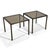 These striking end tables have a beautiful, subtle, minimalist design with bronze plated frames and inset bronze glass...