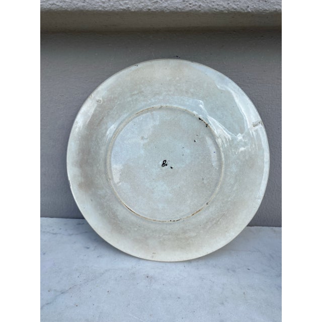 French Majolica Leaves Plate, Circa 1880 For Sale - Image 4 of 4