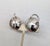 Mid-Century Modern Vintage Signed Napier Rhodium Plated Apple Clip Earrings-2 Pieces For Sale - Image 3 of 7