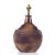Mid-Century Modern Mid Century Textured Ceramic Brown Pottery Lamp For Sale - Image 3 of 6
