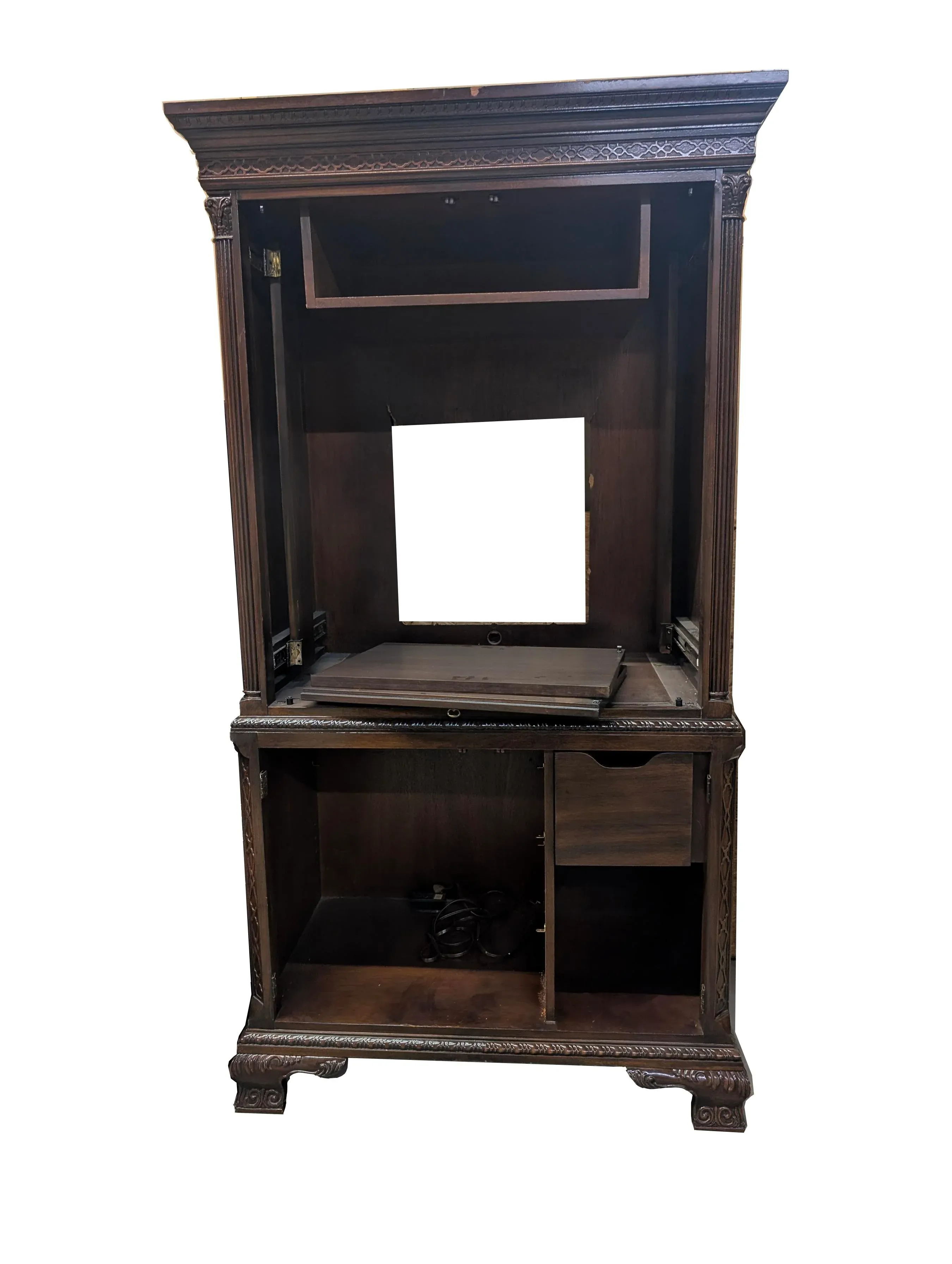 1970s Drexel Heritage Heirloom Armoire & Tv Center | Chairish