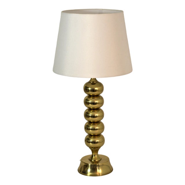 Large Modern Swedish Model 68 Brass Table Lamp by Enco, 1950s For Sale