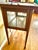 Antique Wood Liquor Tea Cabinet With Removable Top Tray Etched Glass Front Door Access For Sale - Image 4 of 12