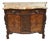 Antique French Louis XV Baroque Burl Walnut Marble Top Commode 5 Drawer Dresser For Sale
